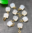 Natural White Agate Cat Head Jewelry Charms Pendants