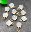 Natural White Agate Cat Head Jewelry Charms Pendants