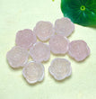 Natural Rose Quartz Peony Jewelry Charms Mini Carvings Confetti