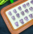 Natural Amethyst Drilled Hello Kitty Jewelry Charms