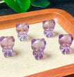 Natural Amethyst Drilled Hello Kitty Jewelry Charms