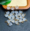 Natural White Agate Puffy Heart Jewelry Charms Pendants