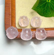 Natural Rose Quartz Fortune Cat Jewelry Charms