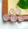 Natural Rose Quartz Fortune Cat Jewelry Charms