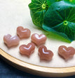 Natural Golden Sunstone Puffy Heart Jewelry Charms Mini Carvings Confetti