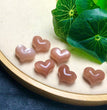 Natural Golden Sunstone Puffy Heart Jewelry Charms Mini Carvings Confetti