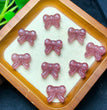 Natural Strawberry Quartz Bow Jewelry Charms Pendants