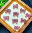 Natural Strawberry Quartz Bow Jewelry Charms Pendants