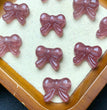 Natural Strawberry Quartz Bow Jewelry Charms Pendants