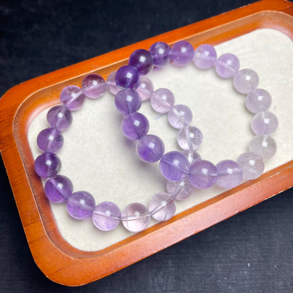 Natural Ombre Lavender Amethyst Beads Bracelets