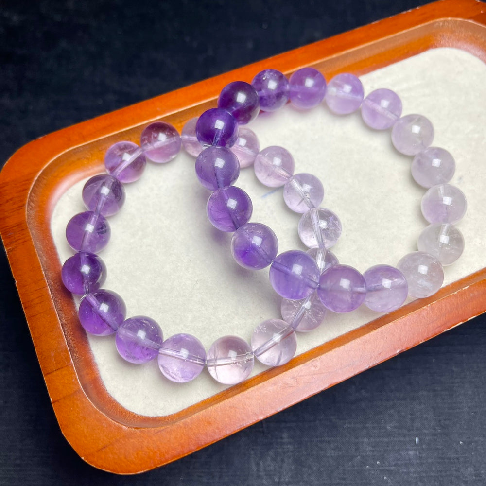 Natural Ombre Lavender Amethyst Beads Bracelets