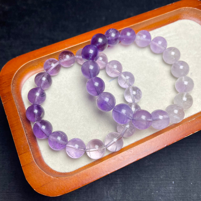 Natural Ombre Lavender Amethyst Beads Bracelets