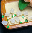 Natural White Agate Peanut Jewelry Charms Pendants