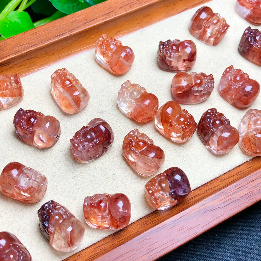 Natural Fire Quartz Pixiu Jewelry Charms