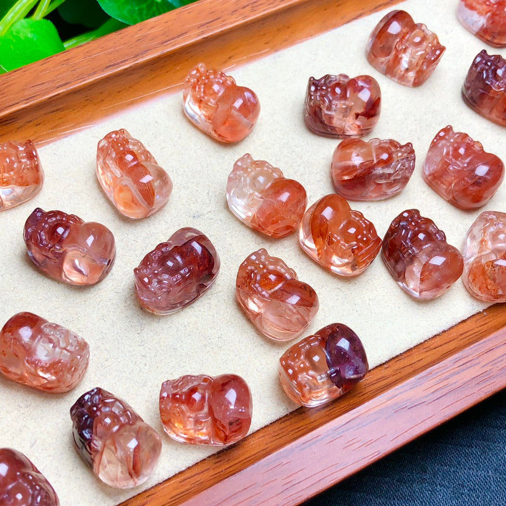 Natural Fire Quartz Pixiu Jewelry Charms