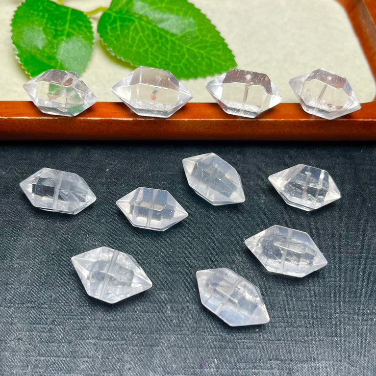 Natural Clear Quartz Double Points Jewelry Charms