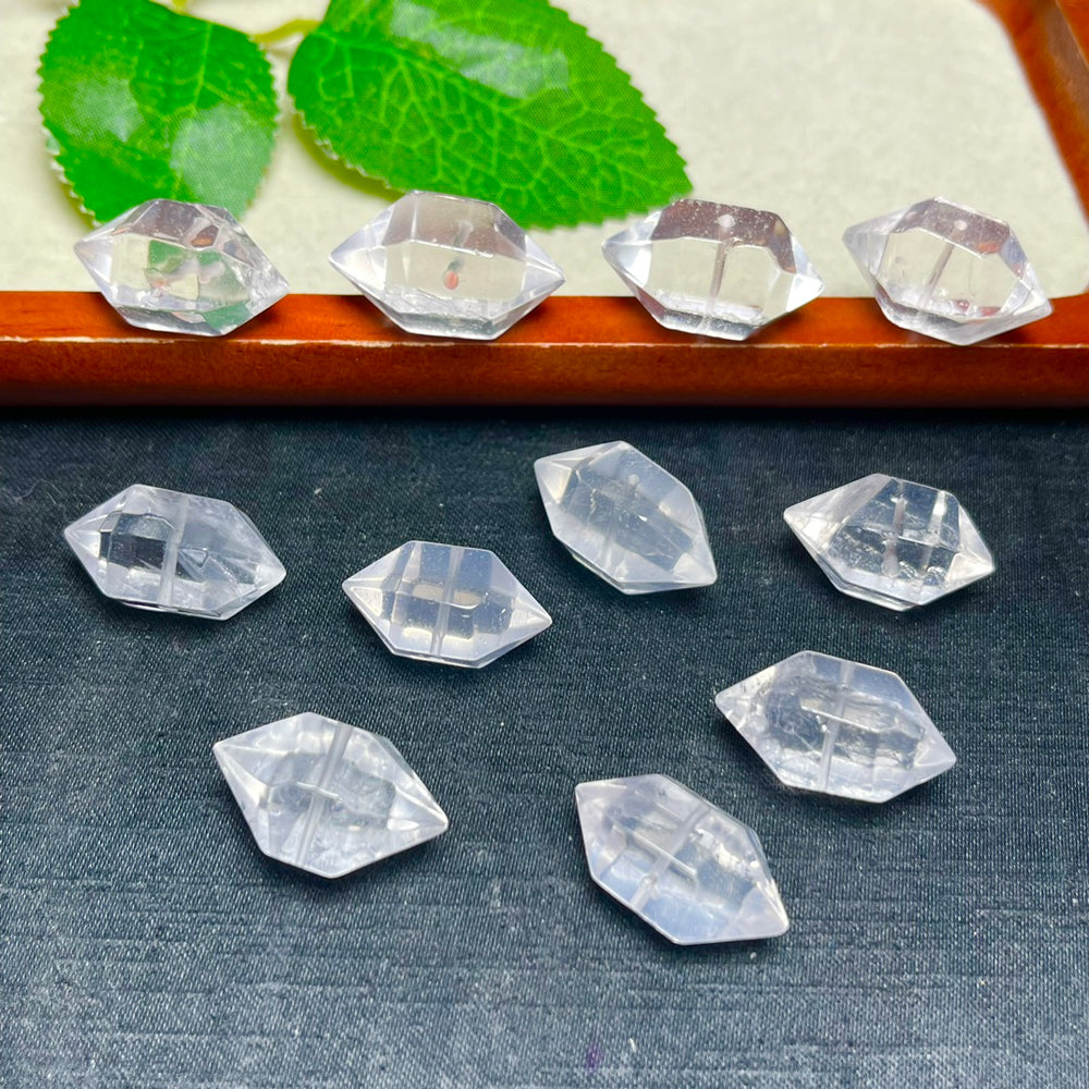 Natural Clear Quartz Double Points Jewelry Charms