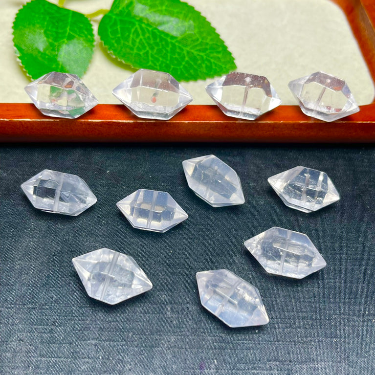 Natural Clear Quartz Double Points Jewelry Charms