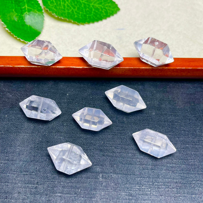 Natural Clear Quartz Double Points Jewelry Charms