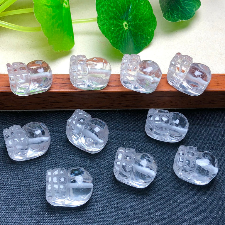 Natural Clear Quartz Pixiu Jewelry Charms