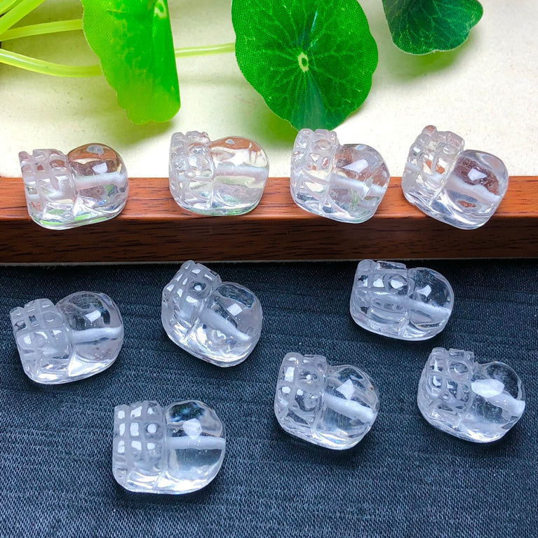 Natural Clear Quartz Pixiu Jewelry Charms