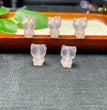 Natural Rose Quartz Hello Kitty Jewelry Charms