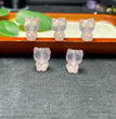 Natural Rose Quartz Hello Kitty Jewelry Charms