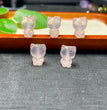 Natural Rose Quartz Hello Kitty Jewelry Charms