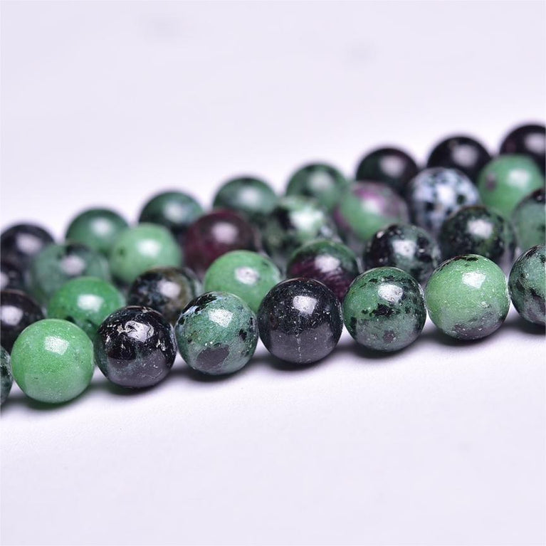 Natural Ruby Zoisite Round Beads Strands Loose Beads Jewelry DIY Bracelets