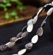 Natural Black Shell Leaf Beads Strands Loose Beads Jewelry DIY Bracelets