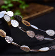 Natural Black Shell Leaf Beads Strands Loose Beads Jewelry DIY Bracelets