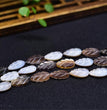 Natural Black Shell Leaf Beads Strands Loose Beads Jewelry DIY Bracelets