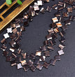 Natural Black Shell Four Leaf Clover Beads Strands Loose Beads Jewelry DIY Bracelets