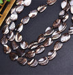 Natural Black Shell Leaf Beads Strands Loose Beads Jewelry DIY Bracelets