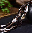 Natural Black Shell Leaf Beads Strands Loose Beads Jewelry DIY Bracelets