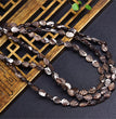 Natural Black Shell Leaf Beads Strands Loose Beads Jewelry DIY Bracelets