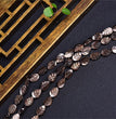 Natural Black Shell Leaf Beads Strands Loose Beads Jewelry DIY Bracelets