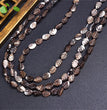 Natural Black Shell Leaf Beads Strands Loose Beads Jewelry DIY Bracelets