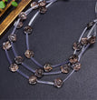 Natural Black Shell Rose Flower Beads Strands Loose Beads Jewelry DIY Bracelets