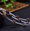 Natural Black Shell Rose Flower Beads Strands Loose Beads Jewelry DIY Bracelets