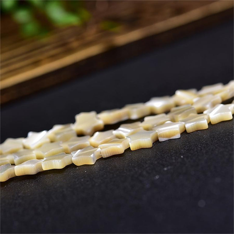 Natural White Shell Star Beads Strands Loose Beads Jewelry DIY Bracelets