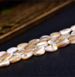 Natural White Shell Heart Beads Strands Loose Beads Jewelry DIY Bracelets