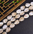 Natural White Shell Leaf Beads Strands Loose Beads Jewelry DIY Bracelets