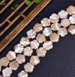 Natural White Shell Plum Flower Beads Strands Loose Beads Jewelry DIY Bracelets