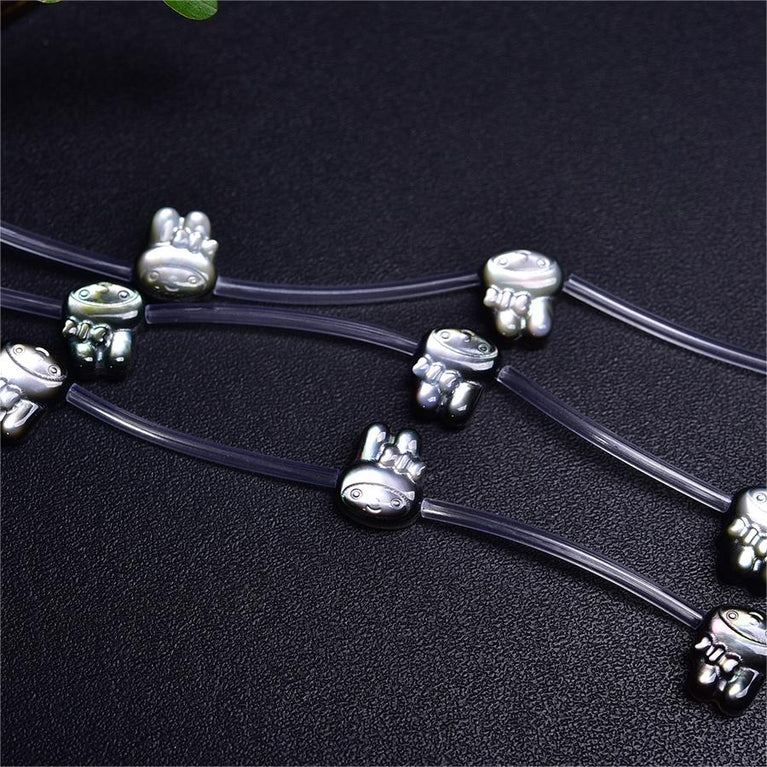 Natural Black Shell My Melody Beads Strands Loose Beads Jewelry DIY Bracelets