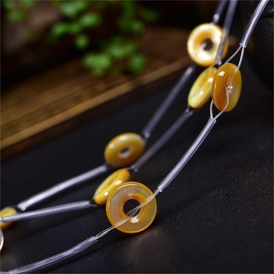 Natural Golden Shell Daisy Flower Beads Strands Loose Beads Jewelry DIY Bracelets