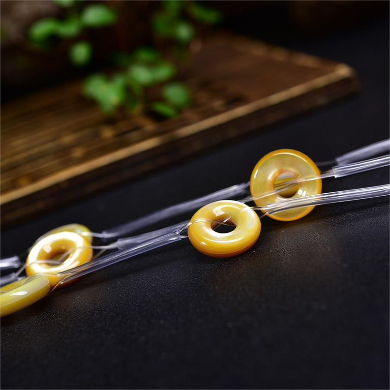 Natural Golden Shell Daisy Flower Beads Strands Loose Beads Jewelry DIY Bracelets