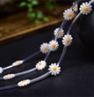 Natural Shell Daisy Flower Beads Strands Loose Beads Jewelry DIY Bracelets