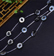 Natural Black Shell Donut Beads Strands Loose Beads Jewelry DIY Bracelets