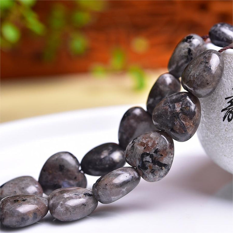 Natural Yooperlite Heart Beads Strands Loose Beads Jewelry DIY Bracelets